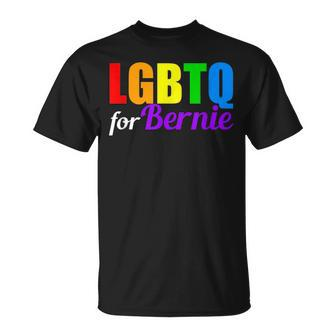 Lgbtq For Bernie Sanders 2020 Gay Pride Unisex T-Shirt | Mazezy