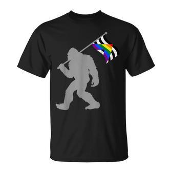 Lgbtq Straight Alliance Pride Flag On Straight Gay Ally Unisex T-Shirt - Seseable
