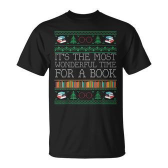 Librarian Books Reading Ugly Christmas Sweaters T-Shirt | Mazezy