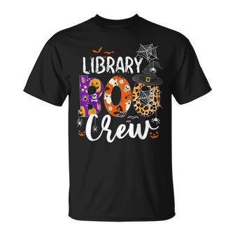 Library Boo Crew Ghost Spooky Halloween Costume Librarian T-Shirt - Monsterry