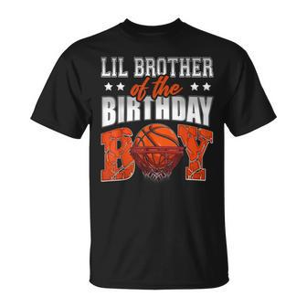 Lil Brother Of The Birthday Boy Basketball Family Baller T-Shirt | Mazezy