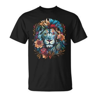 Lion Colorful Lions From Africa Day Of The Dead Unisex T-Shirt - Monsterry AU