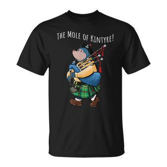 The Little Mole Of Kintyre Playing Bagpipes T-Shirt | Mazezy AU