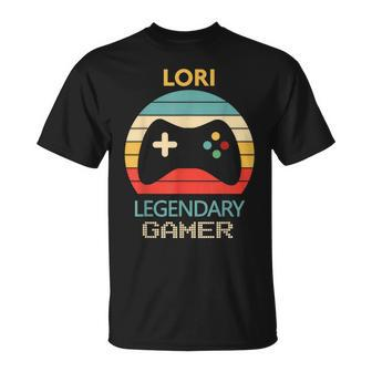Lori Name Gift Gamer Girl Personalized Legendary Gamer Unisex T-Shirt | Mazezy