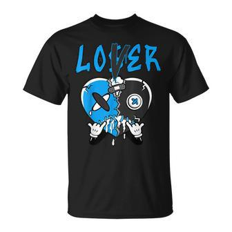 Loser Lover Drip Heart Black University Blue 13S Matching T-Shirt | Mazezy