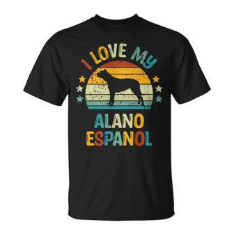 Love My Alano Espanol Or Spanish Bulldog Dog T-Shirt | Mazezy