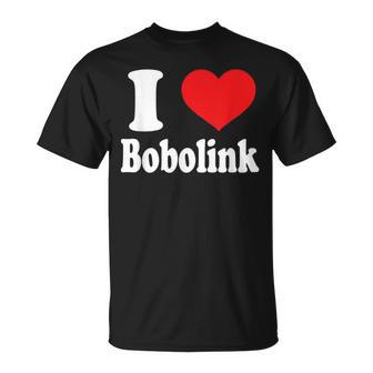 I Love Bobolink Animals Lovers T-Shirt | Mazezy