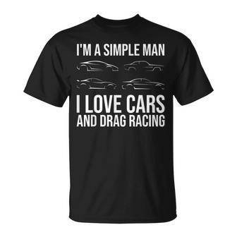 I Love Cars And Drag Racing Auto Enthusiast Muscle Car Guy T-shirt - Thegiftio UK