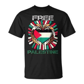 I Love Free Palestine Flag Save Gaza Strip Palestinian T-Shirt | Mazezy