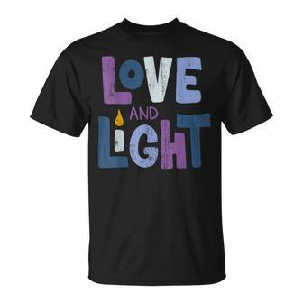 Love And Light Hanukkah T-Shirt | Mazezy