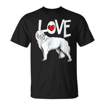 Love Maremma Sheepdog Quote Abruzzese Dog Heart Owner T-Shirt | Mazezy