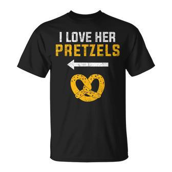 I Love Her Pretzels Matching Couple Oktoberfest T-Shirt