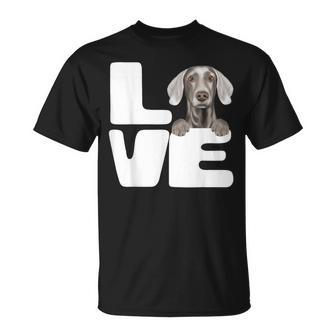 I Love My Weimaraner Dog Lover T-Shirt | Mazezy
