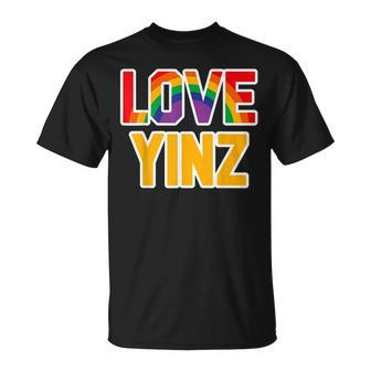 Love Yinz Lgtbq Pittsburgh Pride T Unisex T-Shirt | Mazezy