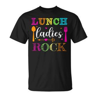 Lunch Ladies Rock Cafeteria Squad School Lunch Lady T-Shirt - Thegiftio UK