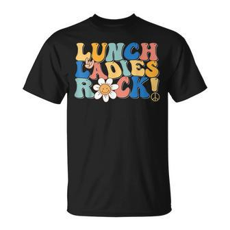 Lunch Ladies Rock Retro Lunch Ladies Squad Cafeteria Crew T-Shirt - Seseable