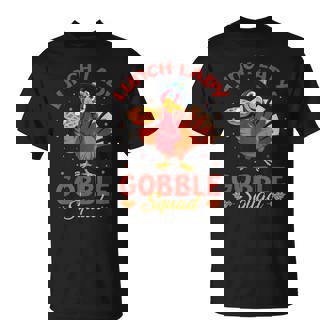 Lunch Lady Thanksgiving Lunch Lady Gobble Squad T-Shirt | Mazezy