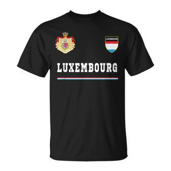 Luxembourg SportSoccer Jersey Flag Football Unisex T-Shirt | Mazezy
