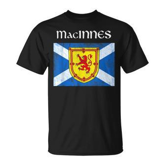 Macinnes Scottish Clan Name T Lion Flag Gifts For Lion Lovers Funny Gifts Unisex T-Shirt | Mazezy