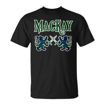 Mackay Scottish Clan Lion Family Name Tartan Kilt Gifts For Lion Lovers Funny Gifts Unisex T-Shirt | Mazezy