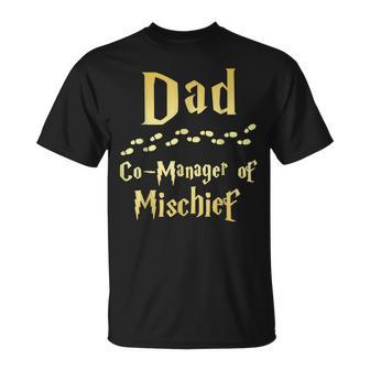 Magical Dad Manager Of Mischief Birthday Family Matching Unisex T-Shirt - Seseable