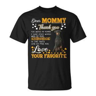 Manchester Terrier Dear Mommy Thank You For Being My Mommy Unisex T-Shirt - Monsterry
