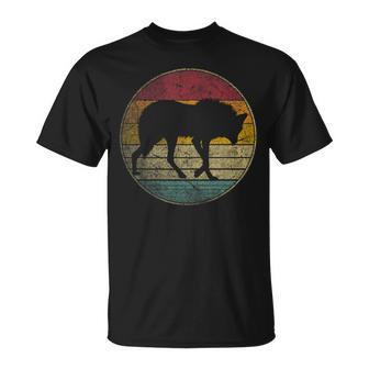 Maned Wolf Retro Style Sunset Vintage 70S 80S 90S T-Shirt | Mazezy