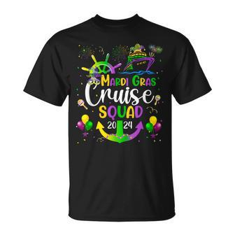Mardi Gras Cruise 2024 Ship Family Matching Trip Costume T-Shirt - Seseable