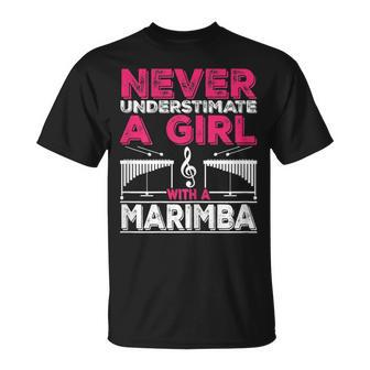 Marimba Player Never Underestimate A Girl With A Marimba Unisex T-Shirt | Mazezy