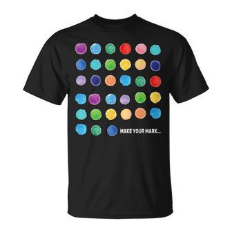 Make Your Mark Colorful Dots International Dot Day T-Shirt | Mazezy