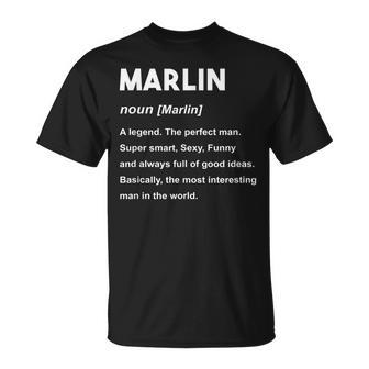 Marlin Name | Marlin Gift For Mens Unisex T-Shirt | Mazezy