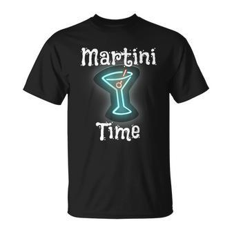 Martini Time Cocktail Drink Bar Lounge Fun T-Shirt | Mazezy