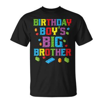 Master Builder Birthday Boys Big-Brother Building Blocks T-shirt - Thegiftio UK