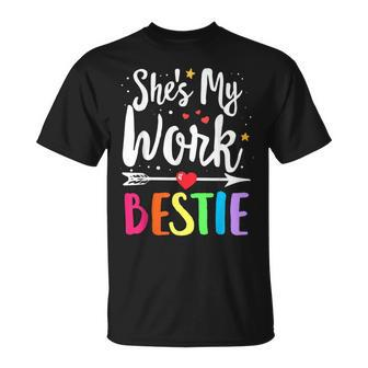 Matching Work Best Friend She's My Work Bestie T-Shirt | Mazezy CA