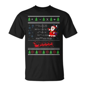 Math Lovers Equation Ugly Christmas Sweater T-Shirt - Monsterry