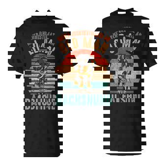 Mb Never Underestimate An Old Man With A Dachshund T-Shirt | Seseable UK