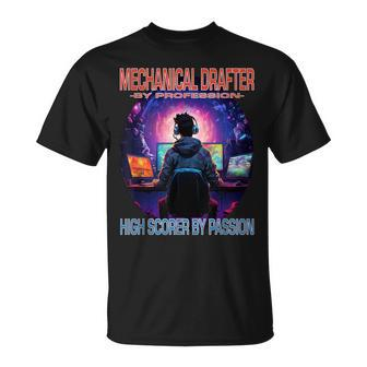Mechanical Drafter Gamer Fun Pun Gaming T-Shirt | Mazezy