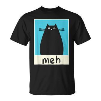 Meh Cat Meow Kitty Cat Lover Japanese Cat Kawaii Anime Unisex T-Shirt - Seseable