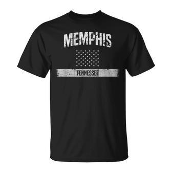 Memphis Tennessee Pride Distressed Usa Flag Unisex T-Shirt | Mazezy