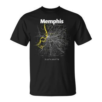Memphis Tennessee Street Map Hometown Pride Souvenir Unisex T-Shirt | Mazezy