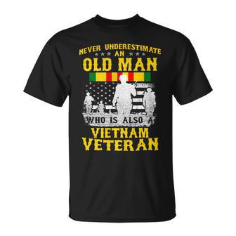 Mens Dad Grandpa Vietnam Veteran Vintage Shirt Mens Gift 243 Unisex T-Shirt - Monsterry UK