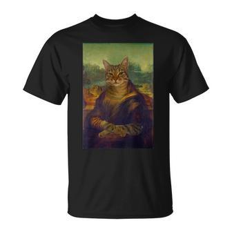 Meowing Lisa Cat Cat Art Cat Lover Cat Owner T-Shirt - Seseable