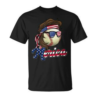 Merica Baseball Mullet - Funny Redneck Mullet Pride Unisex T-Shirt | Mazezy