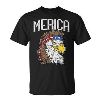 Merica Eagle Mullet 4Th Of July Redneck Patriot Gift Unisex T-Shirt | Mazezy