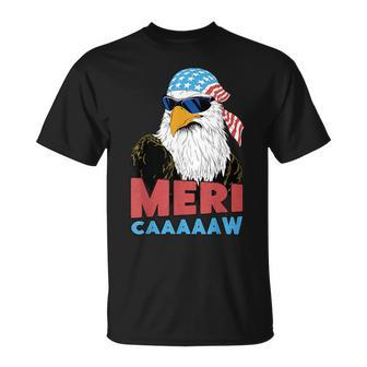 Mericaaaaaw Eagle Mullet 4Th Of July Usa American Flag Mullet Funny Gifts Unisex T-Shirt | Mazezy