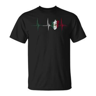 Mexico Heart Mexico Flag Heartbeat Ekg Pulse Mexican Pride T-Shirt - Monsterry UK