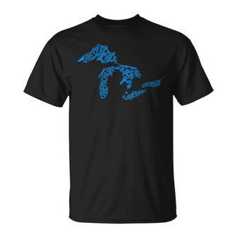 Michigan Love Great Lakes Unisex T-Shirt | Mazezy