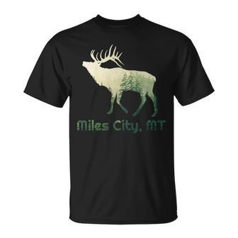Miles City Mt Pride Elk Forest Wildlife Nature Mountain Gift Unisex T-Shirt | Mazezy