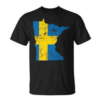 Minnesota Sweden Flag Nordic Immigrant Heritage Pride Unisex T-Shirt | Mazezy