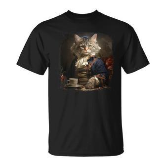 Minuet Cat Founding Fathers Humorous Patriotic T-Shirt | Mazezy